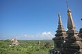 Temple spires in Bagan Royalty Free Stock Photo