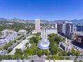 Temple Square aerial view, Salt Lake City, Utah, USA Royalty Free Stock Photo