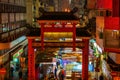 Temple Street night market in Hong Kong