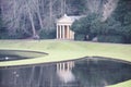 Royal Water Garden at Fountains Abbey in England UK