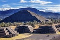 Temple of Sun Avenue of Dead Climbing Pyramid Teotihuacan Mexico Royalty Free Stock Photo