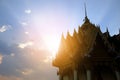 Temple in sunrise in thailand