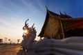 Temple with sunset