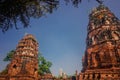 Wat Mahathat is Unesco wolrd heritage of Ayutthya hitorical park,Thailand Royalty Free Stock Photo