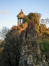 Temple Sybille in Parc des Buttes Chaumont Royalty Free Stock Photo