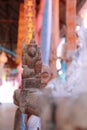 Temple in Thailand There is a beautiful Buddha. Antique Wood Carving. Wat Thai Samakkhi, Mae Sot District, Tak Province Royalty Free Stock Photo