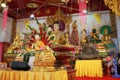 Temple in Thailand There is a beautiful Buddha. Antique Wood Carving. Wat Thai Samakkhi, Mae Sot District, Tak Province Royalty Free Stock Photo