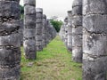 Temple of Thousand Warriors, Chichen Itza archeological site, Mexico. Royalty Free Stock Photo