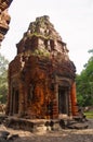 Temple Tower ruins, Prasat Preah Ko, Roluos, Cambodia. Circa Late 9th century