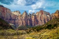 Tower of the Virgin in Zion National Park, Utah Royalty Free Stock Photo