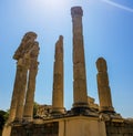 Temple of Trajan in Pergamon Pergamum Ancient City. Bergama, Izmir, Turkey. Trajaneum, Upper Acropolis Royalty Free Stock Photo