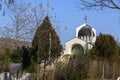 Autumn view of Temple of Vanga near village of Rupite, Blagoevgrad region, Bulgaria Royalty Free Stock Photo