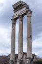 Temple of Venus Genetrix columns in Roman Forum. Rome, Italy Royalty Free Stock Photo