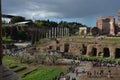 Temple of Venus and Roma, sky, wall, ruins, tourist attraction