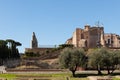 The Temple of Venus and Roma Templum Veneris et Romae on the Velian Hill. Royalty Free Stock Photo