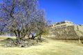 Temple View in Monte Alban, Oaxaca Royalty Free Stock Photo