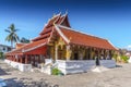 The temple of Wat Mai Suwannaphumaham, one of the temples in Luang Prabang Laos