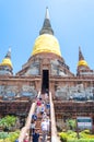 Temple in Wat Yaichaimongkol Royalty Free Stock Photo