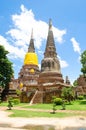 Temple in Wat Yaichaimongkol Royalty Free Stock Photo