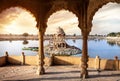 Temple on the water in India Royalty Free Stock Photo