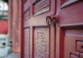 Temple wooden door Royalty Free Stock Photo
