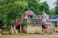 An old bathing ghats on the Hooghly river Royalty Free Stock Photo