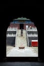 Temple on Wudang Mountain looking from a door