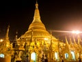 Temple in Yangon, Shwedagon Pagoda. Yangon, Myanmar Burma Royalty Free Stock Photo