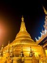 Temple in Yangon, Shwedagon Pagoda. Yangon, Myanmar Burma Royalty Free Stock Photo