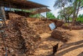 Ruins of the Grat Beal Gebri temple of Yeha, Ethiopia, Africa Royalty Free Stock Photo