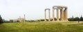Temple of Zeus ruins from Athens city Royalty Free Stock Photo
