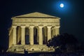 Temples in Agrigento night in Sicily - Italy Royalty Free Stock Photo
