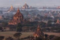 Dawn over the temples of Bagan - Myanmar (Burma) Royalty Free Stock Photo