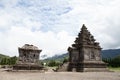 Temples of Arjuna complex on plateau Dieng Royalty Free Stock Photo