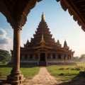 temples in Bagan, Myanmar, UNESCO World Heritage Site made with Generative AI