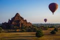 The Temples of bagan at sunrise, Bagan, Myanmar Royalty Free Stock Photo