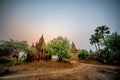 The Temples of , Bagan at sunrise, Myanmar Royalty Free Stock Photo