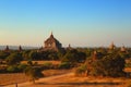 Temples in Bagan at sunset, Myanmar Royalty Free Stock Photo