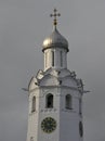 Temples and bell towers of the Novgorod Kremlin Detinets. Velikiy Novgorod.