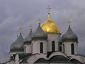 Temples and bell towers of the Novgorod Kremlin Detinets. Velikiy Novgorod. Royalty Free Stock Photo