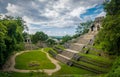 Temples of the Cross Group at mayan ruins of Palenque - Chiapas, Mexico Royalty Free Stock Photo