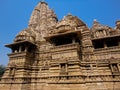 Temples at Khajuraho in India Royalty Free Stock Photo