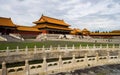 Temples and landmarks of the Forbidden City in Dongcheng District, Beijing, China