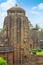 Temples of the Lingaraja temple complex, Bhubaneswar, Odisha, India. Royalty Free Stock Photo