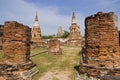 Temples at old Ayuthaya Royalty Free Stock Photo