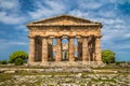 Temples of Paestum Archaeological Site, Campania, Italy Royalty Free Stock Photo