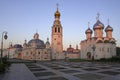 Temples of the Vologda Kremlin in early August morning. Vologda