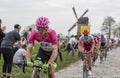 The Cyclist Tom Scully - Paris-Roubaix 2018 Royalty Free Stock Photo