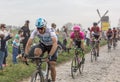 The Cyclist Gianni Moscon - Paris-Roubaix 2018 Royalty Free Stock Photo
