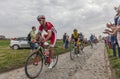 Group of Cylists - Paris-Roubaix 2018 Royalty Free Stock Photo